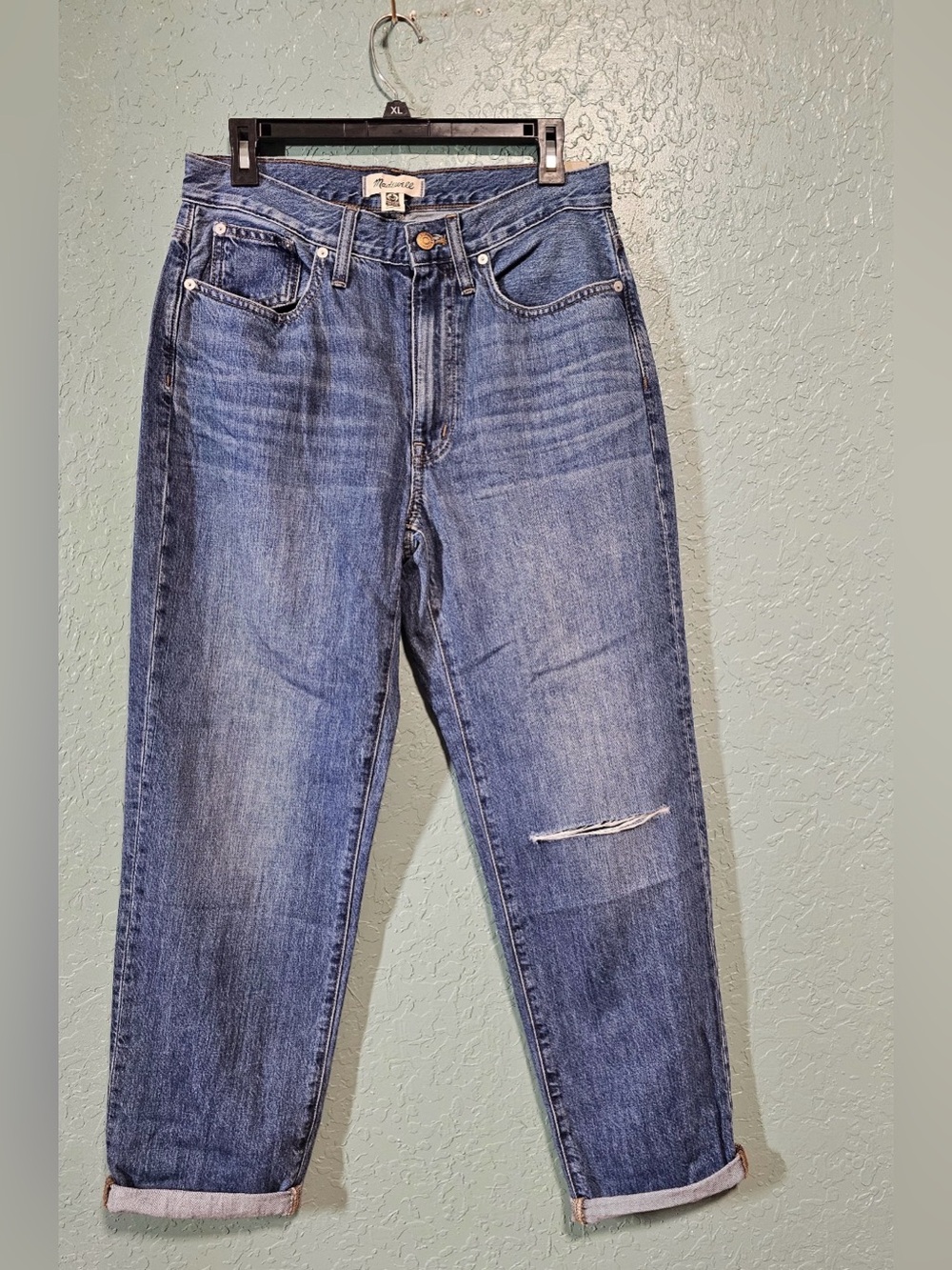 Madewell The Slouchy Boyjean Size 27 Low Rise Distressed Jeans NWT - Picture 3 of 16